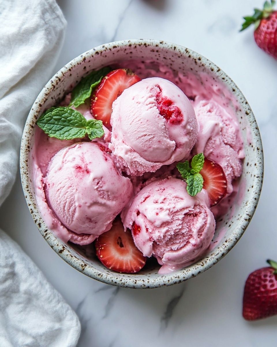🍓🍦 Błyskawiczne lody domowe z truskawek i skyru✨Tylko dwa główne składniki i kilka chwil pracy blendera. Skład idealny - dużo białka! Moim zdaniem nie różnią się za bardzo od tradycyjnych lodów - są kremowe, pełne smaku. Latem przygotowuję je ze świeżych truskawek wcześniej zamrożonych w zamrażarce, a zimą sięgam po gotowe mrożonki. Prosto, szybko i pysznie ❤️Składniki na 1 dużą porcję:🍓 250 g mrożonych truskawek
🍓 150–170 g skyru naturalnego (prosto z lodówki)
🍓 opcjonalnie: ksylitol do smaku (warto dodać, bo skyr naturalny jest kwaśny)
🍓 opcjonalnie: kilka kropel ekstraktu waniliowego
🍓 opcjonalnie: szczypta soli1️⃣ Jeśli masz świeże truskawki, umyj je, usuń szypułki, pokrój na mniejsze kawałki i zamroź. Zimą świetnie sprawdzą się gotowe mrożone truskawki.
2️⃣ Mrożone truskawki wsyp do blendera kielichowego lub malaksera i miksuj przez około 10 sekund, aż się rozdrobnią. Inna opcja (ja wolę) - wsypać do wysokiej miski i miksować blenderem ręcznym z taką metalową końcówką z nożykiem.
Uwaga! Musisz mieć bardzo mocny blender. Jeśli taki nie jest - poczekaj aż truskawki lekko się rozmrożą. Lody będą wtedy może bardziej miękkie, jednak smak na tym nie ucierpi na pewno.
3️⃣ Dodaj skyr oraz opcjonalne dodatki.
4️⃣ Blenduj, aż powstanie gładka, kremowa masa.
5️⃣ Jeśli masa jest zbyt gęsta, dodaj 1–2 łyżki zimnej wody.
6️⃣ Podawaj od razu lub przełóż do pojemnika i wstaw na 20–30 minut do zamrażarki.
.
.
.#szybkaprzemiana #dietaprzyspieszajacametabolizm #dieta #menopauza #fit #odchudzanie #redukcja #lody #lody #truskawki #deser #fitdeser #zdrowedesery #domowelody #przepis #fitprzepis #skyr #wiosna #czerwiec #weekend #wakacje #zdrowejedzenie #slodkiezdrowo #przepisdnia #szybkielody #bezcukru #owoce #truskawkowo #pysznie #szybkiprzepis