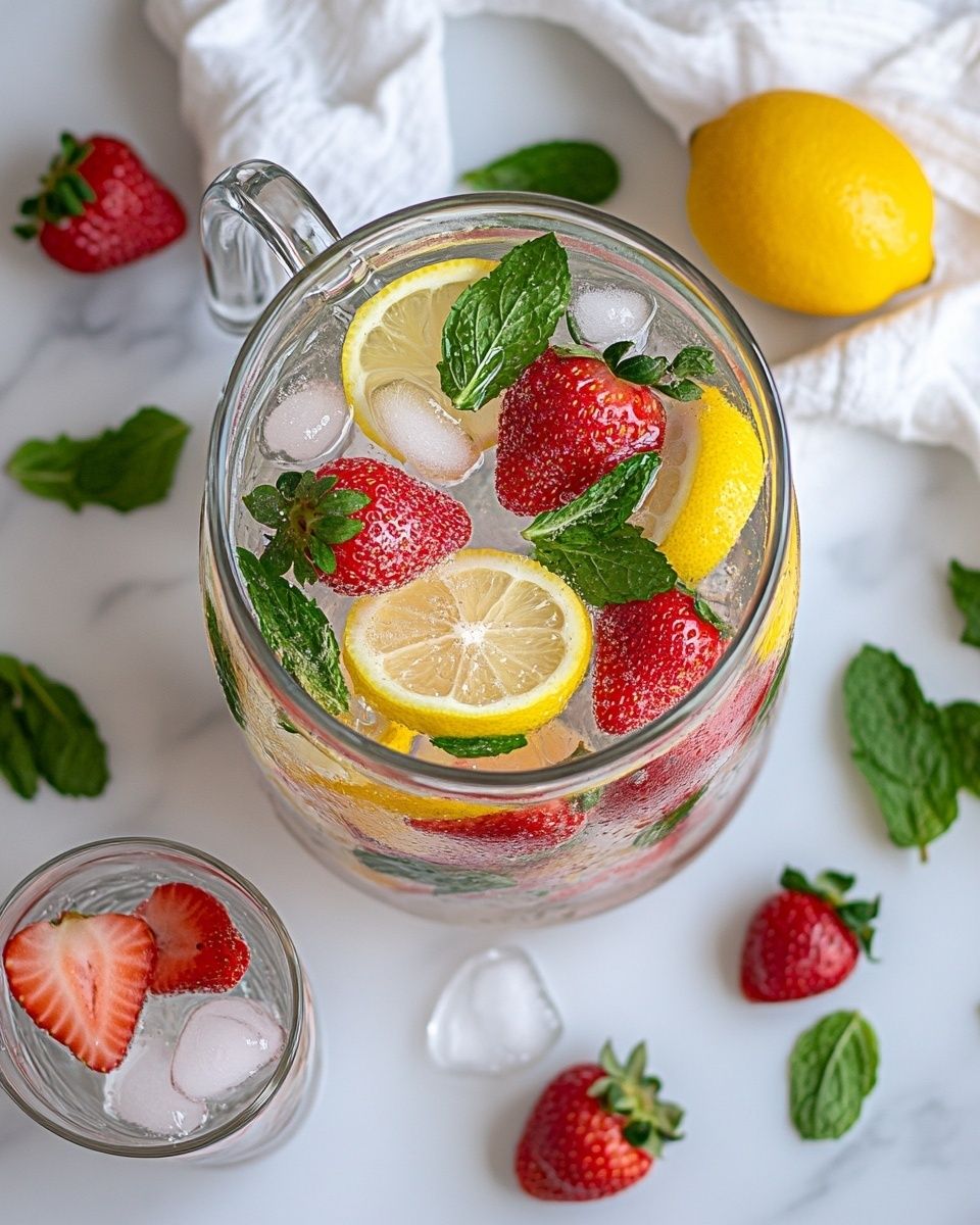 🍓🍋 Woda truskawkowo-cytrynowa z miętą ✨
Najprostszy sposób, żeby pić więcej wody latem. Soczyste truskawki, cytryna i świeża mięta sprawiają, że zwykła woda smakuje zupełnie inaczej. Orzeźwiająca, pachnąca i idealna na gorące dni ☀️Składniki na 1 dzbanek:🍓 1 litr zimnej wody
🍓 200 g truskawek
🍓 1 cytryna
🍓 10–15 listków świeżej mięty
🍓 kostki lodu1️⃣ Truskawki umyj i usuń szypułki.
2️⃣ Cytrynę dokładnie wyszoruj i pokrój w plasterki.
3️⃣ Do dzbanka włóż truskawki, plasterki cytryny i listki mięty.
4️⃣ Dodaj kostki lodu i zalej zimną wodą.
5️⃣ Wstaw do lodówki na co najmniej 30 minut, aby woda nabrała aromatu.
6️⃣ Podawaj dobrze schłodzoną.
.
.
.#szybkaprzemiana #dietaprzyspieszajacametabolizm #dieta #menopauza #fit #odchudzanie #redukcja #woda #wodasmakowa #truskawki #cytryna #mieta #nawodnienie #lato #czerwiec #weekend #zdrowenawyki #zdrowystylzycia #orzezwienie #domowenapoje #bezcukru #truskawkowo #fitprzepis #przepis #przepisdnia #zdrowejedzenie #letnieinspiracje #pijwode #smacznie #naturalnie